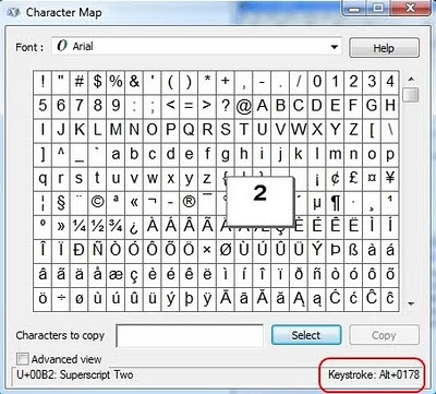 Arial font symbols - irishmake