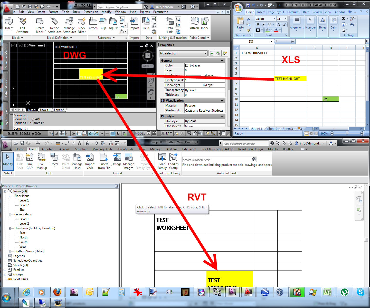 import excel spreadsheet into autocad