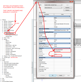 Automatic and Manual Railing Support locations in Revit 2013