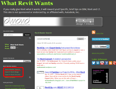 Got a Revit question?  Custom search Revit Blogs and Revit Forums …
