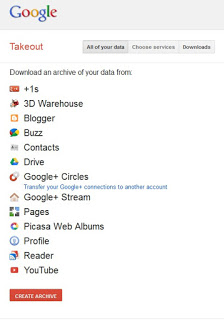 Download a backup copy of LOTS of your Google Data