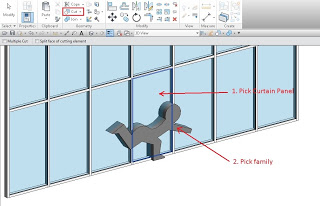 Using a Solid Form as a Void to cut Curtain Panels and Mullions