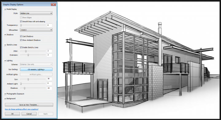 Nice Sketchy Lines View Settings for Revit 2015