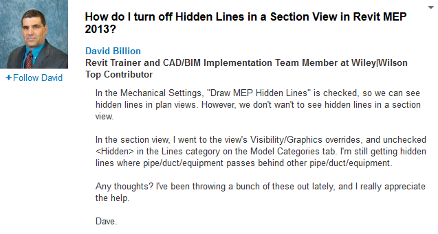 Don't Forget about the Discipline of the View in Revit, especially when it comes to Hidden Lines