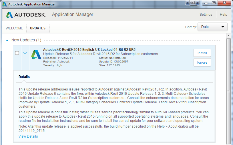 autodesk revit 2015 updates
