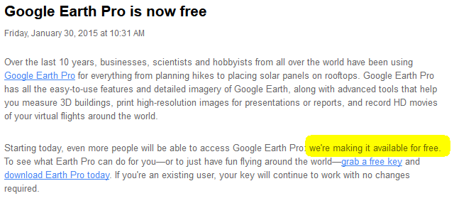 google earth pro free key