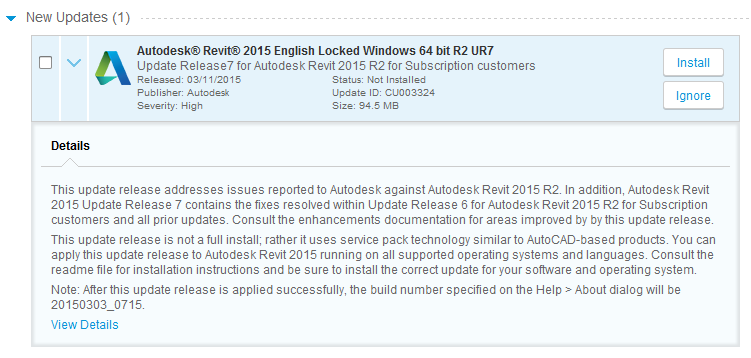 autodesk revit 2015 update