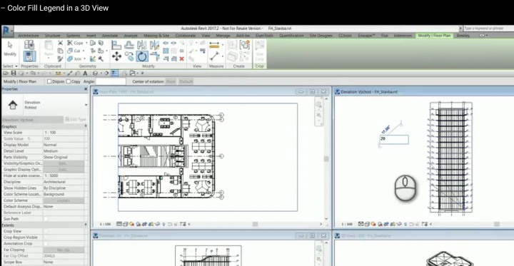 Color Fill Legend in a 3D View and See Rooms in 3D in Revit Â» What