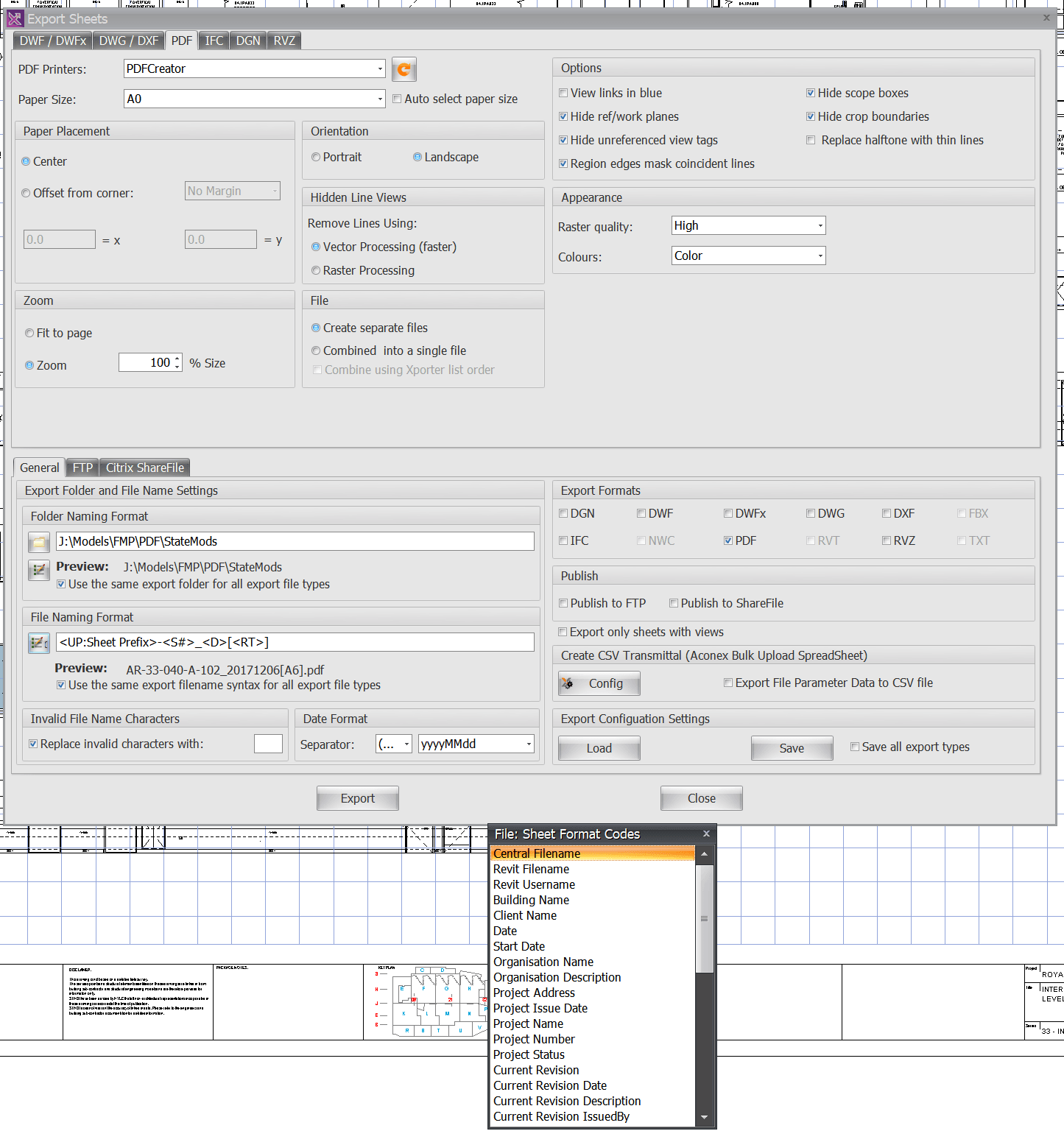 revit pdf printer